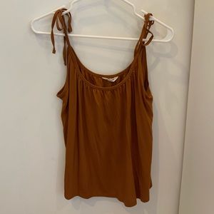 Madewell Burnt Orange Tie-Shoulder Tank - Sz S